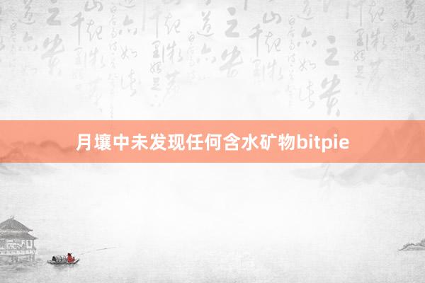 月壤中未发现任何含水矿物bitpie