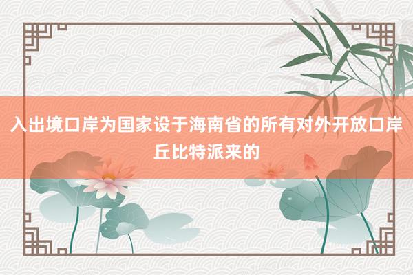 入出境口岸为国家设于海南省的所有对外开放口岸丘比特派来的