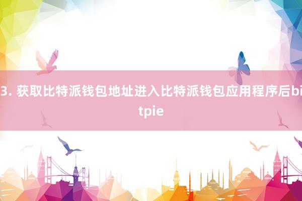 3. 获取比特派钱包地址进入比特派钱包应用程序后bitpie