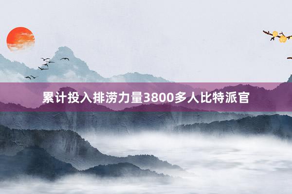 累计投入排涝力量3800多人比特派官